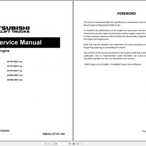 Mitsubishi Forklift FD150AN2 Schematic Service Manual EN 1