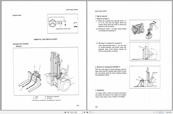 Mitsubishi Forklift FD25 Operation Maintenance Service Manual EN 3