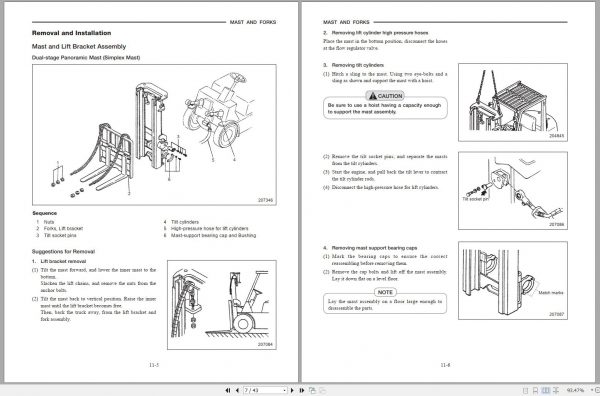 Mitsubishi Forklift FD25K FD30K FD35K Operation Maintenance Service Manual EN 3