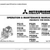 Mitsubishi Forklift FD30 Operation Maintenance Service Manual EN 2