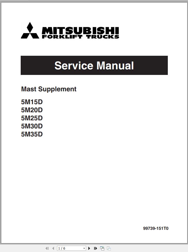 Mitsubishi Forklift FD35ANT Schematic Service Manual EN 1