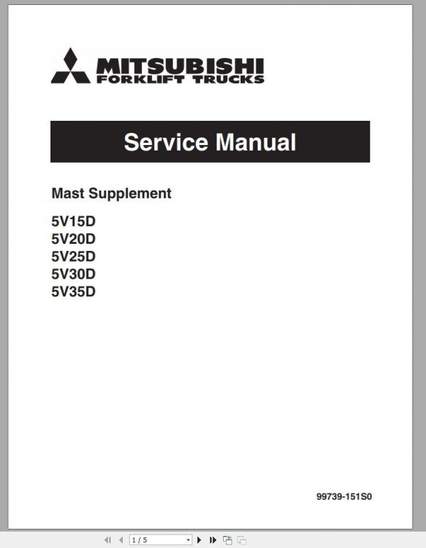 Mitsubishi Forklift FD35ANT Schematic Service Manual EN 2