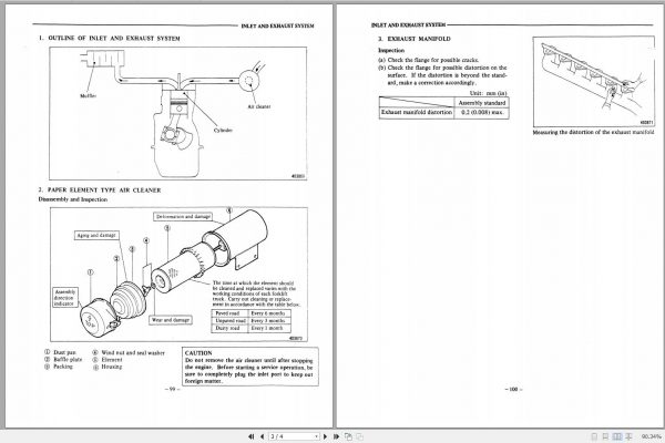 Mitsubishi Forklift FD50 Operation Maintenance Service Manual EN 3