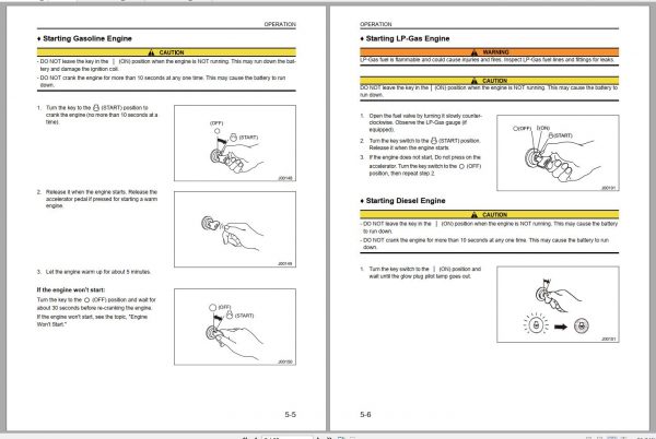 Mitsubishi Forklift FD50CN Operation Maintenance Service Manual EN 3