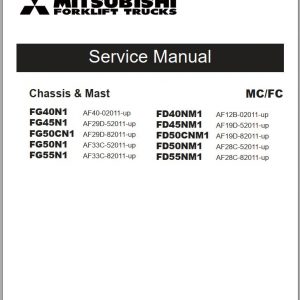 Mitsubishi Forklift FD50CNM1 Schematic Operation Maintenance Service Manual EN 2