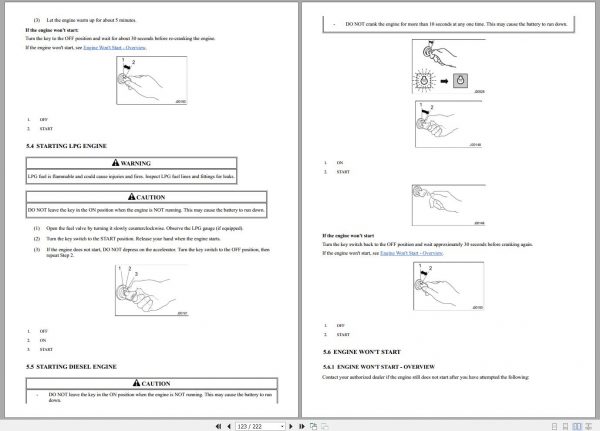 Mitsubishi Forklift FD50CNM1 Schematic Operation Maintenance Service Manual EN 3