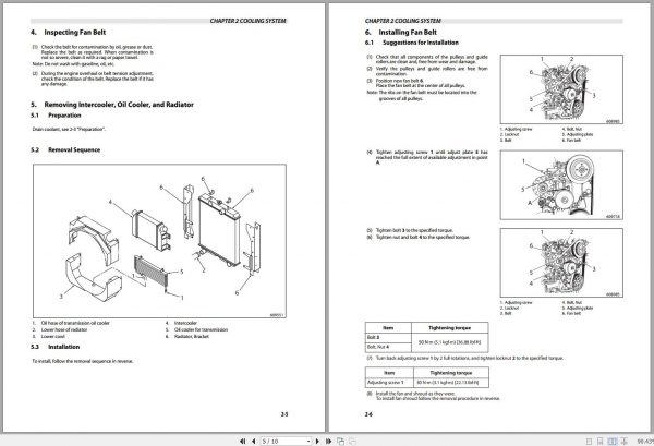 Mitsubishi Forklift FD70N Schematic Operation Maintenance Service Manual EN 3