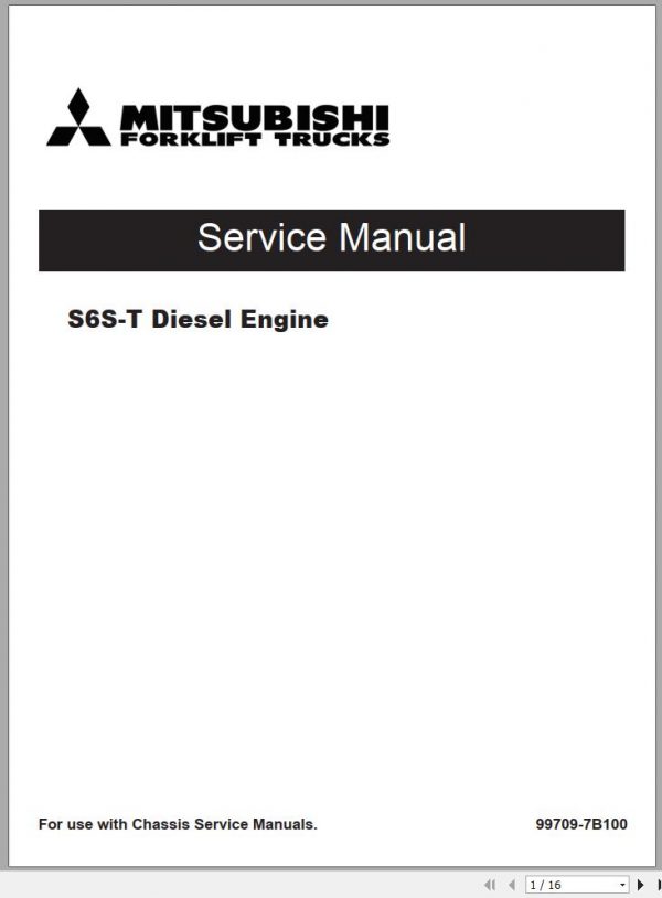 Mitsubishi Forklift FD70NM Operation Maintenance Service Manual EN ES 2