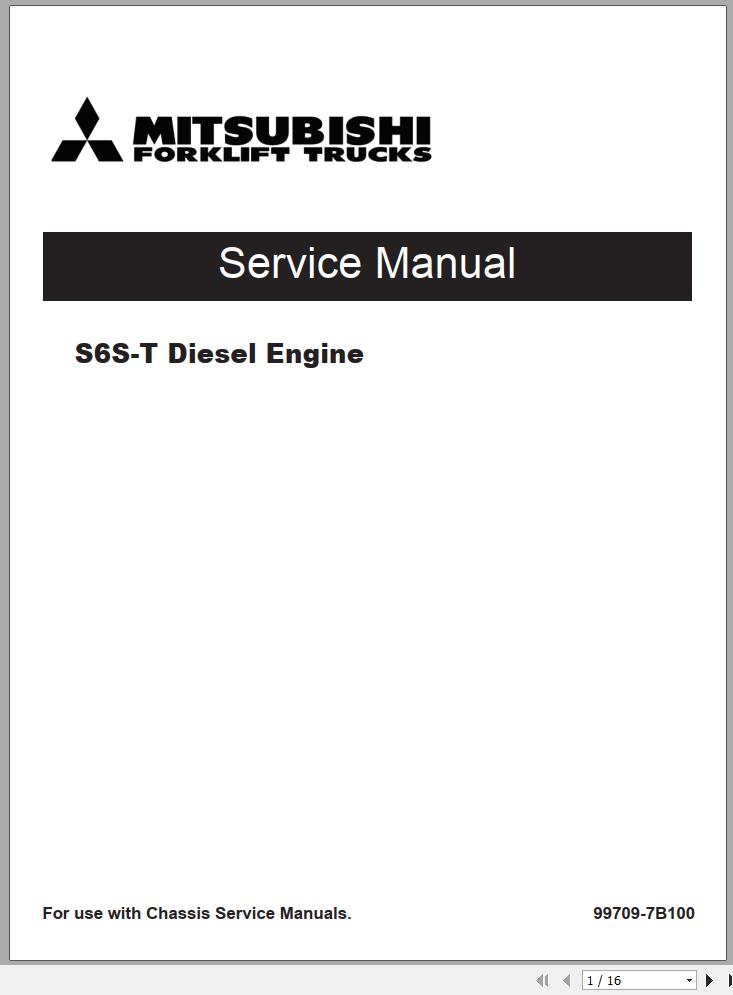 Mitsubishi Forklift FD70NM Operation Maintenance Service Manual EN ES 2