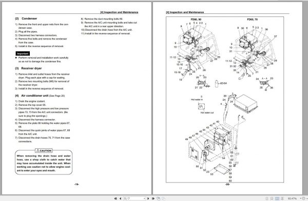 Mitsubishi Forklift FD80 Schematic Operation Maintenance Service Manual EN 3