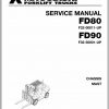 Mitsubishi Forklift FD90 Schematic Operation Maintenance Service Manual EN 1