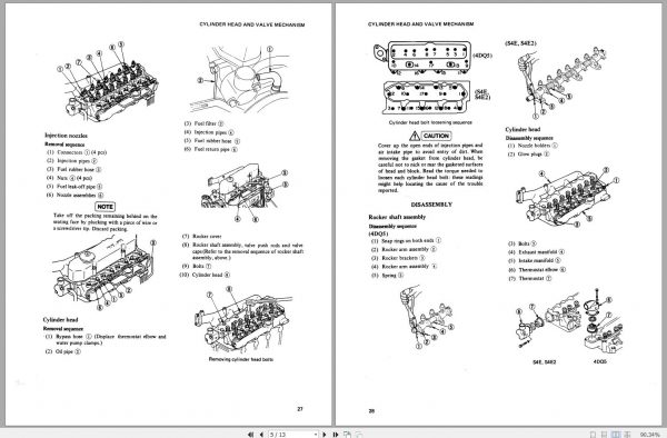 Mitsubishi Forklift FDC20 FDC25 Operation Maintenance Service Manual EN 3