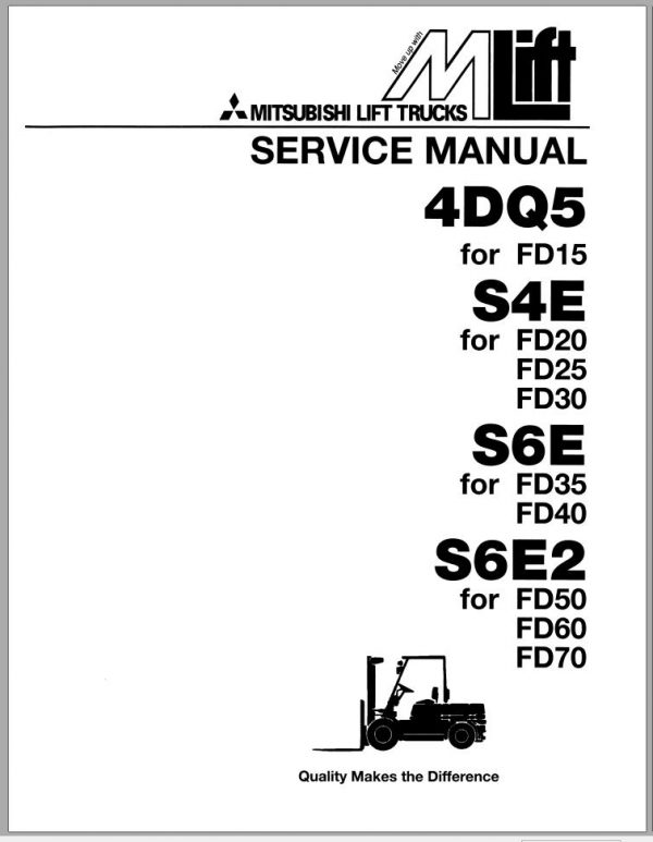 Mitsubishi Forklift FDC30 Service Manual EN 1
