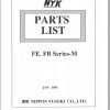Mitsubishi Forklift FE3000 FE4000 FE5000 FE6000 Spare Parts Catalog EN 1