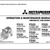Mitsubishi Forklift FG18 FG20 Schematic Operation Maintenance Service Manual EN 1