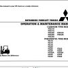 Mitsubishi Forklift FG18 FG20 Schematic Operation Maintenance Service Manual EN 2