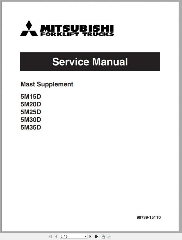 Mitsubishi Forklift FG18ZN FG25ZN Schematic Service Manual EN 1
