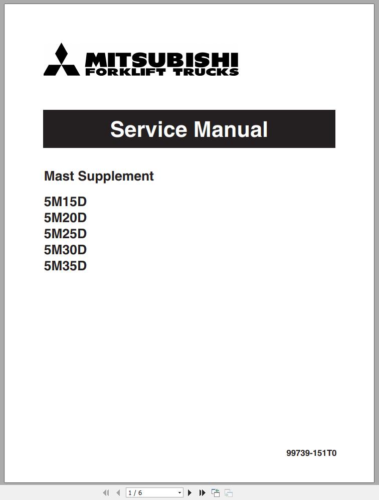 Mitsubishi Forklift FG20ZN Service Manual EN 1