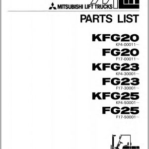 Mitsubishi Forklift FG23 FG25 Spare Parts Catalog EN JP 1