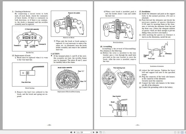 Mitsubishi Forklift FG25 FG30 Schematic Operation Maintenance Service Manual EN 3