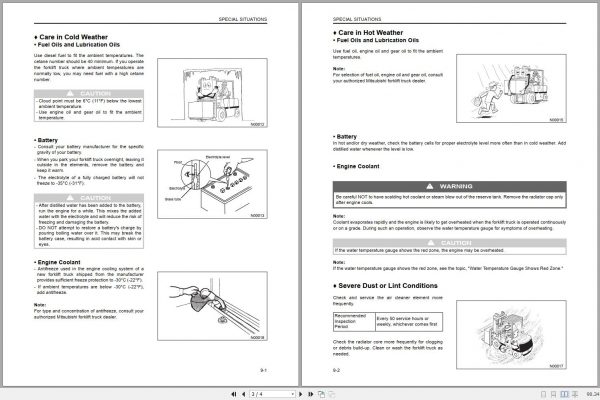 Mitsubishi Forklift FG33N FG35N Operation Maintenance Service Manual EN ES 3
