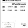 Mitsubishi Forklift FG35 FG40 Schematic Operation Maintenance Service Manual EN 2