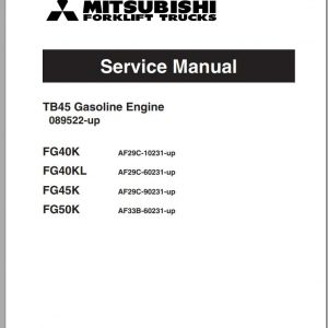 Mitsubishi Forklift FG40K FG40KL FG45K FG50K Schematic Service Manual EN 1