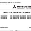 Mitsubishi Forklift FG45 FG50 Operation Maintenance Service Manual EN 1