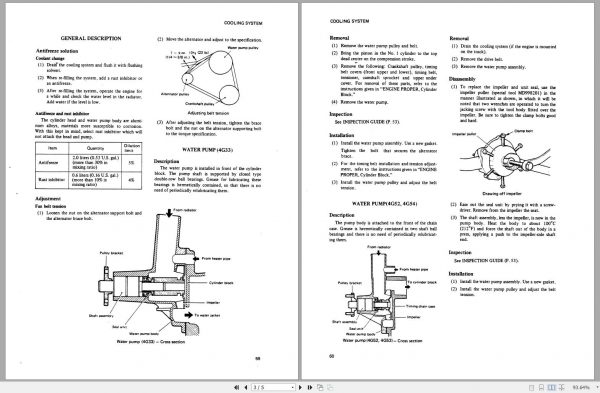 Mitsubishi Forklift FGC25 Schematic Operation Maintenance Service Manual EN 3
