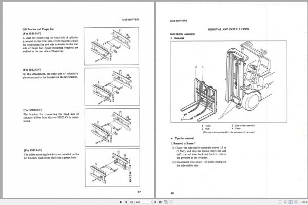 Mitsubishi Forklift FGC30 Schematic Operation Maintenance Service Manual EN 3