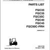 Mitsubishi Forklift FGC33 FGC35 FGC35C FGC40 FGC45 FGC50C PRH Spare Parts Catalog EN 1