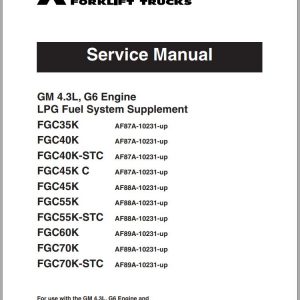 Mitsubishi Forklift FGC45K C Operation Maintenance Service Manual EN FR 2
