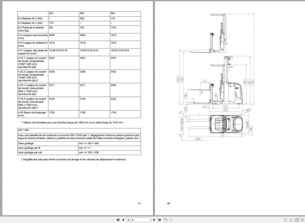 Mitsubishi Forklift OPBH10N OPBH10NH Schematic Operation Maintenance Service Manual EN DE ES FR 3