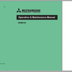 Mitsubishi Forklift OPBM10K Schematic Operation Maintenance Service Manual EN DE ES FR 1