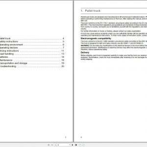 Mitsubishi Forklift PB20 Schematic Operation Maintenance Service Manual EN ES 1
