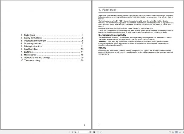 Mitsubishi Forklift PB20 Schematic Operation Maintenance Service Manual EN ES 1