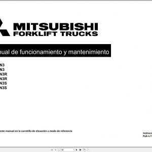 Mitsubishi Forklift PBF20N3R PBF20N3S PBF25N3R PBF25N3S Operation Maintenance Manual ES 1
