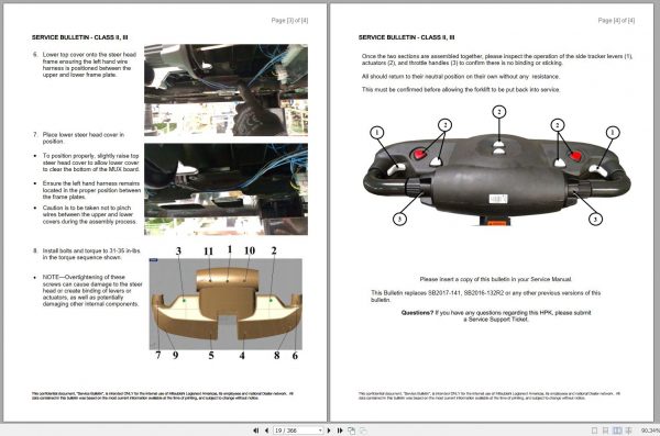 Mitsubishi Forklift PMT45M Operation Maintenance Service Manual EN FR ES 3