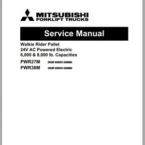 Mitsubishi Forklift PWR27M PWR36M Operation Maintenance Service Manual EN FR ES 1