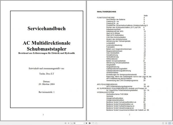 Mitsubishi Forklift RBM20K RBM25K Schematic Operation Maintenance Service Manual EN FR ES DE 2