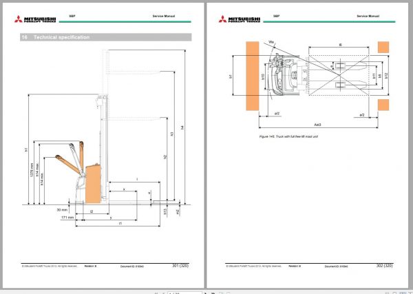 Mitsubishi Forklift SBP10N2 Schematic Operation Maintenance Service Manual EN 3