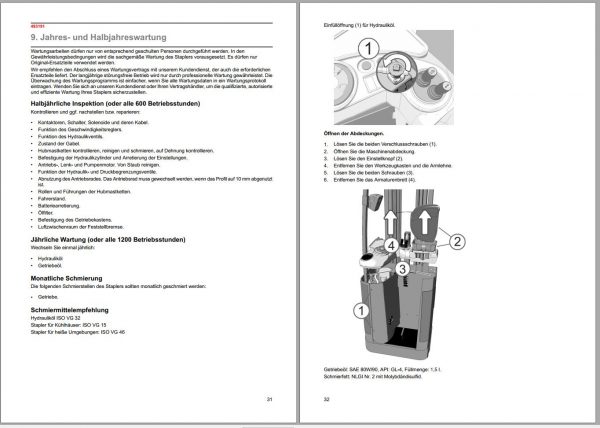 Mitsubishi Forklift SBR12N SBR16N SBR16NI Schematic Operation Maintenance Service Manual EN FR DE 3