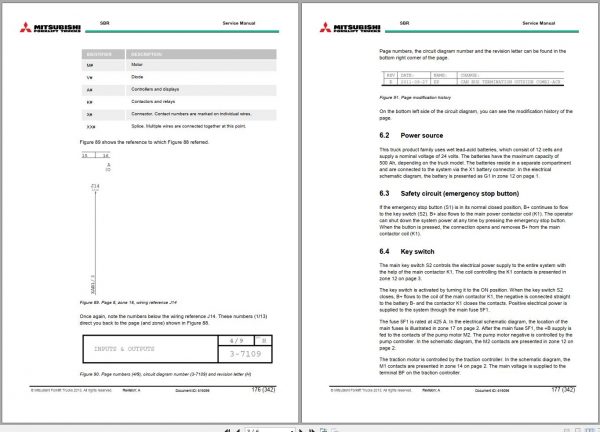 Mitsubishi Forklift SBR20N Schematic Operation Maintenance Service Manual EN 3