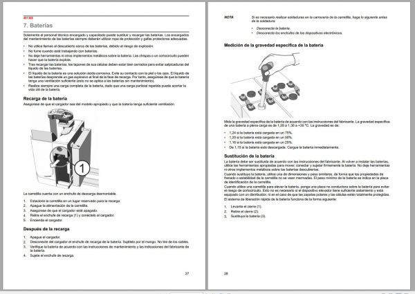 Mitsubishi Forklift SBS15N SBS15NI SBS20N Schematic Operation Maintenance Service Manual EN FR DE 2