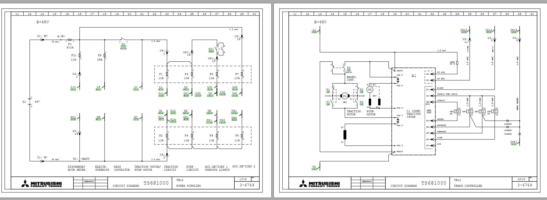 Mitsubishi Forklift TB12 Schematic Service Manual EN 1