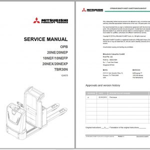 Mitsubishi Forklift TBR30N Service Manual EN DE 1