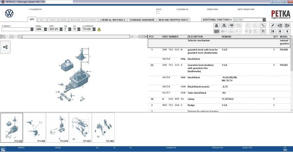 PETKA 8.3 Volkswagen Seat Skoda Audi Commercial Vehicles Porsche 03.2022 Spare Parts Catalog DVD 3