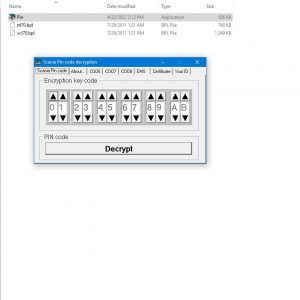 Scania Pin Code Decryption 1