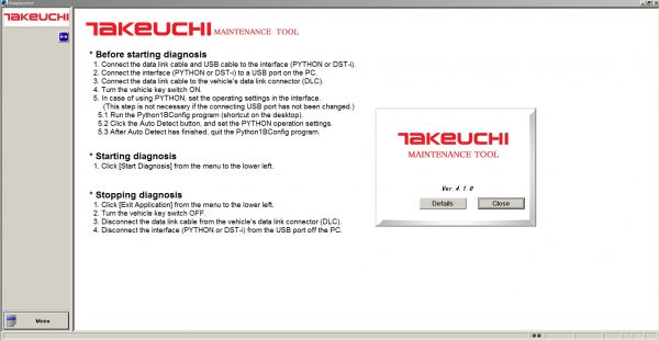 Takeuchi DIAGMASTER 4.1.0 2015 Diagnostics Software DVD 1 1