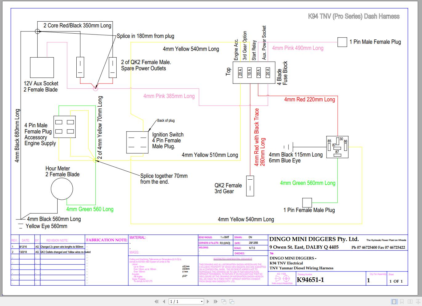 Wacker Neuson Mini Loader K95 Hydraulic Diagrams, Wiring Harness